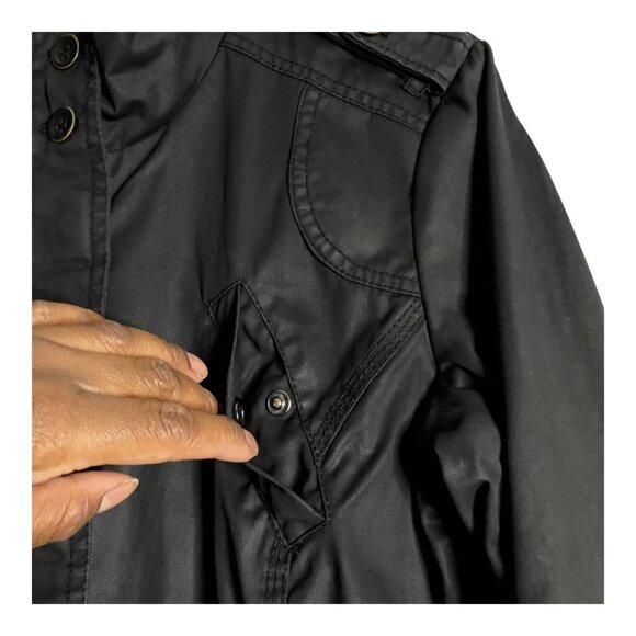 Esprit Women's Black Plaid Lined Full Zip Lightweight Jacket - Picture 4 of 10